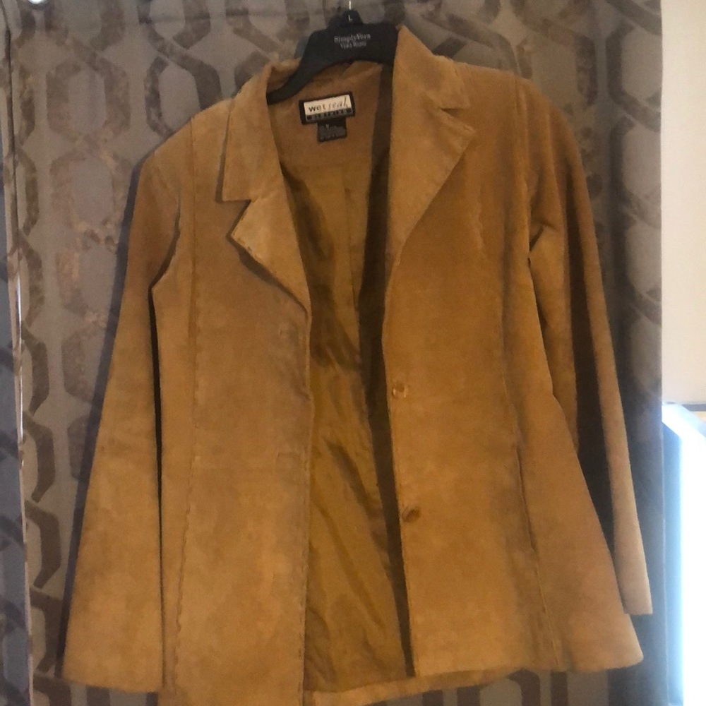 Wet seal leather jacket
